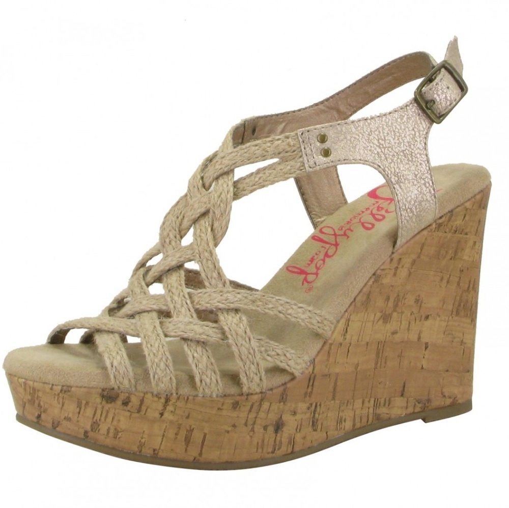 Jelly pop braided wedges